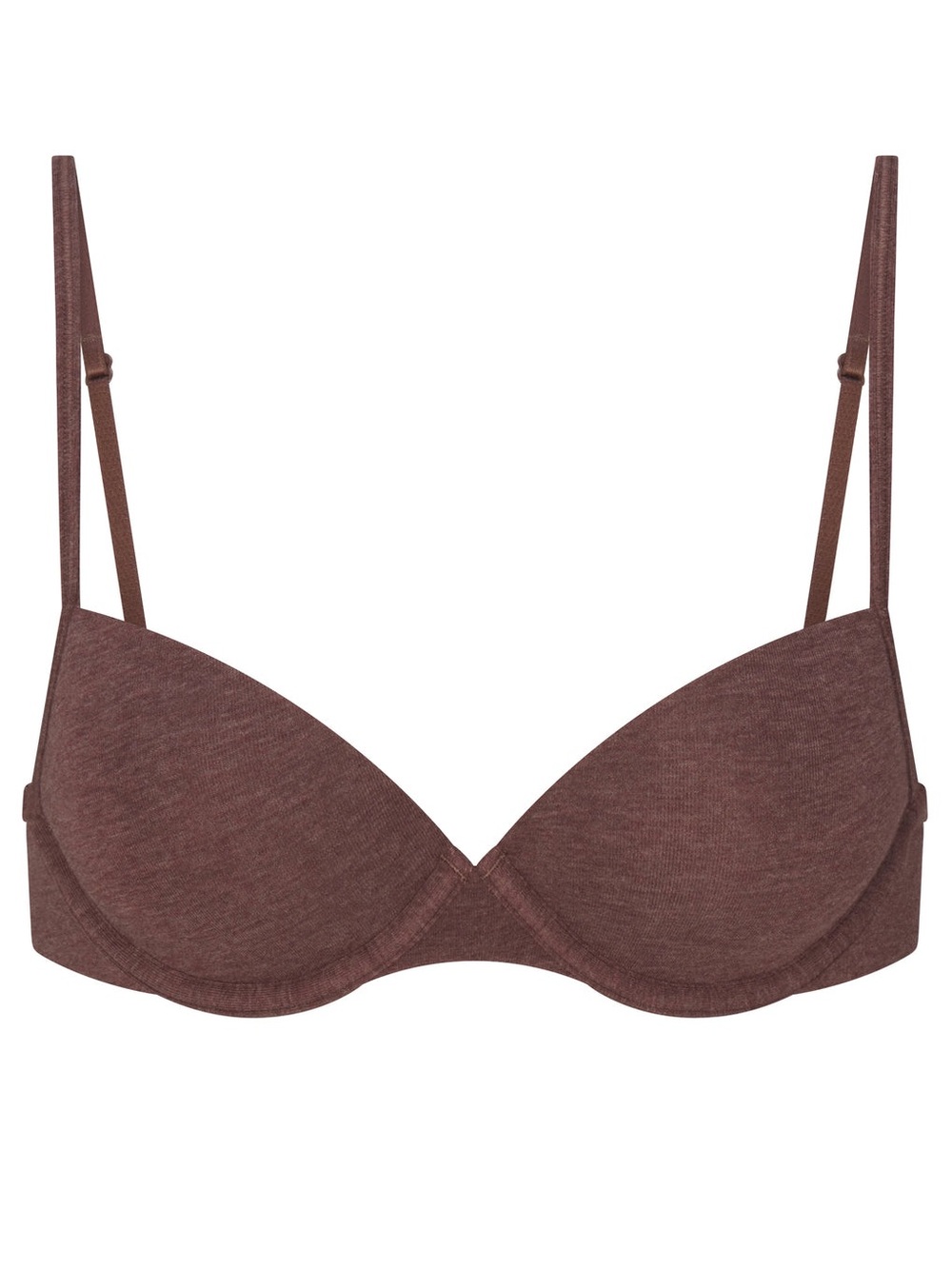 NWOT SKIMS Everyday Cotton T-Shirt Bra in Cocoa Heather